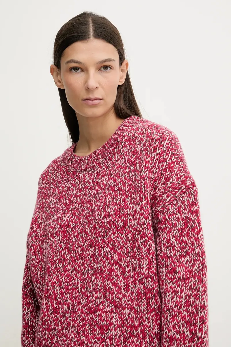 maglione con lana colore rosso 5000007891 miniatura 4