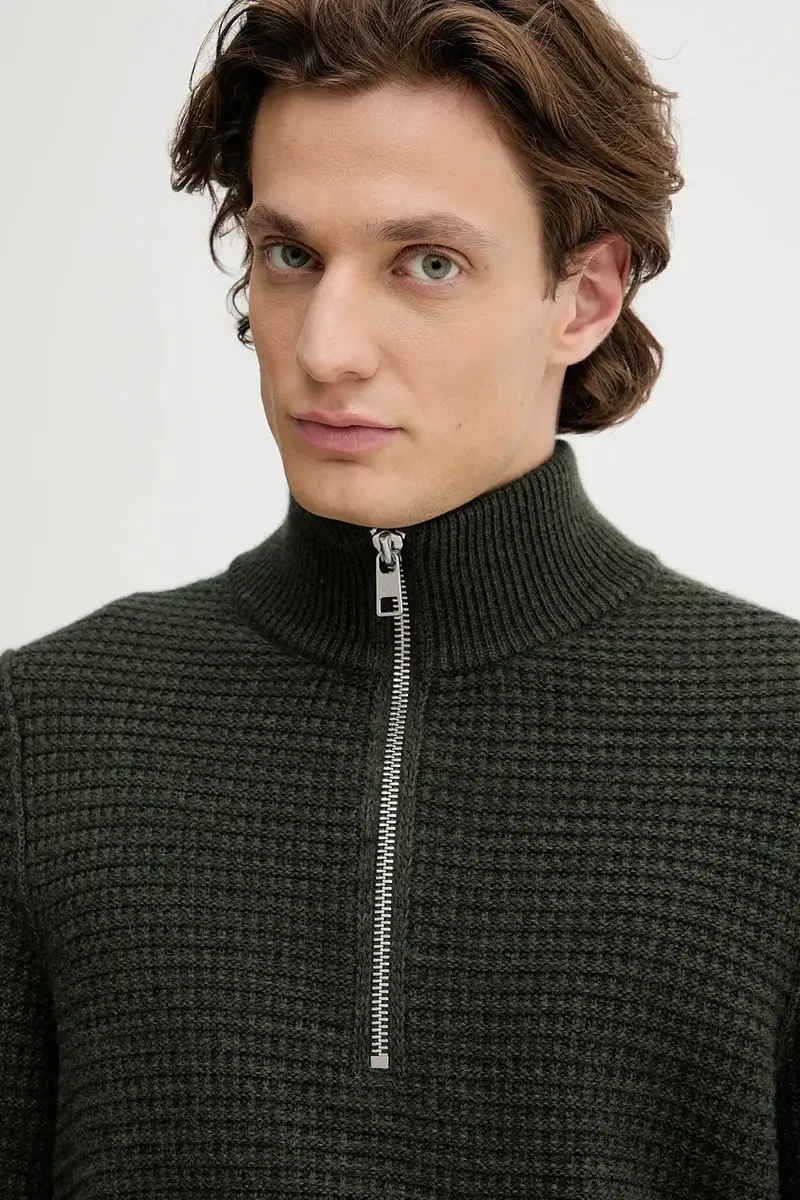 maglione con lana colore verde 5000007327 miniatura 4