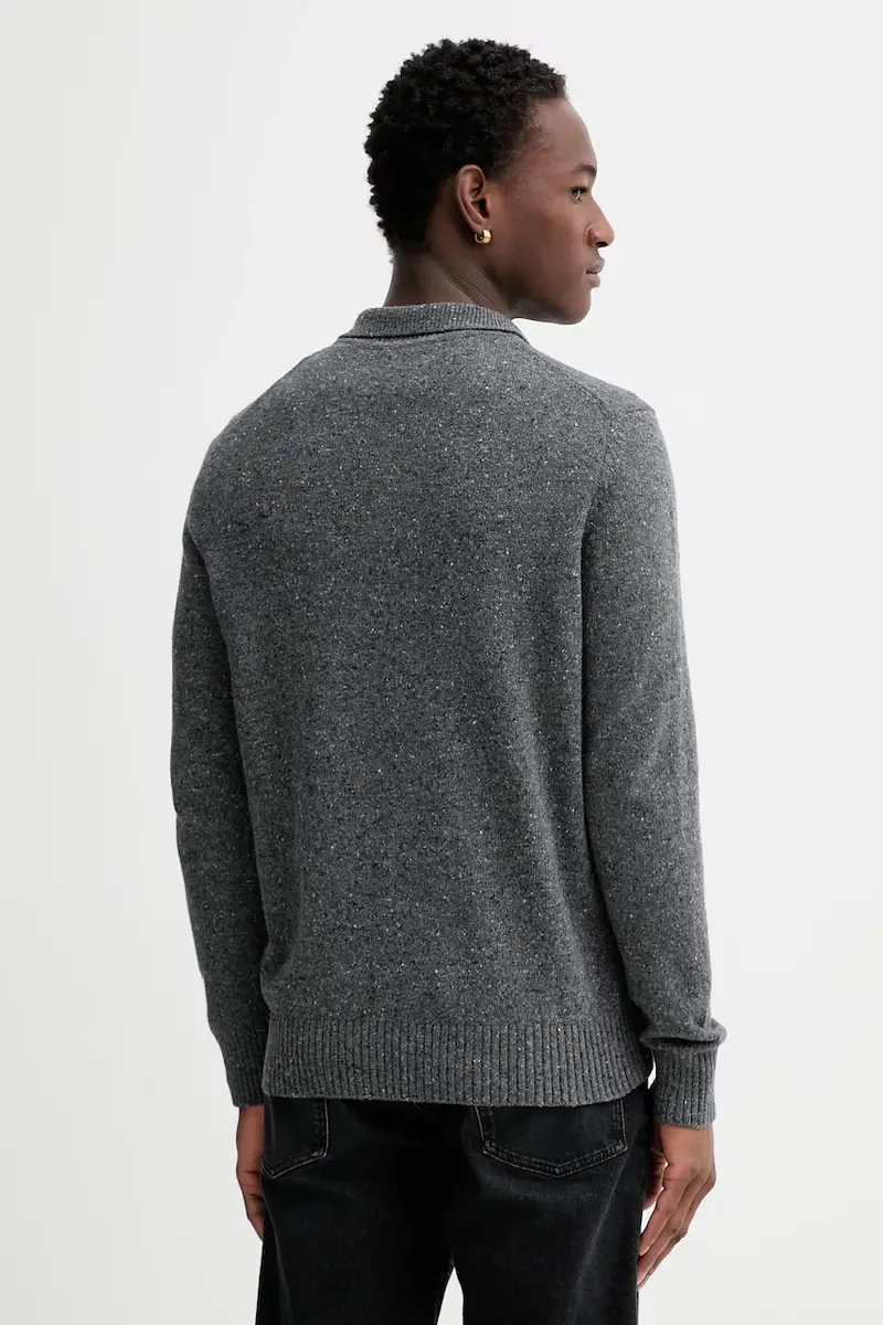 maglione con lana Grigio miniatura 3