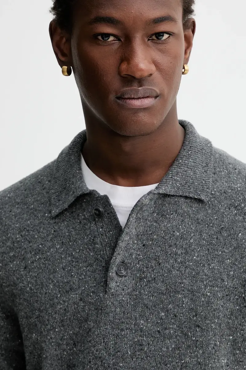 maglione con lana Grigio miniatura 4