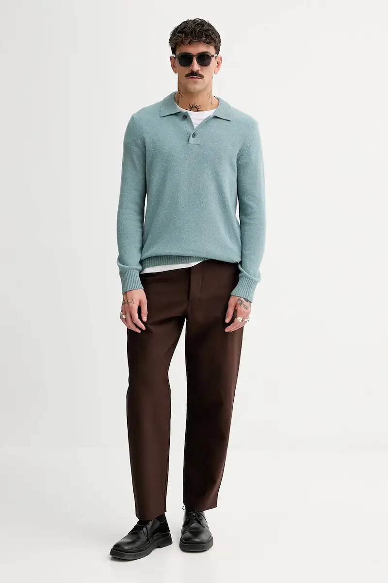 maglione con lana Turchese miniatura 2