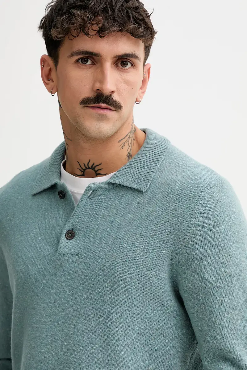 maglione con lana Turchese miniatura 4