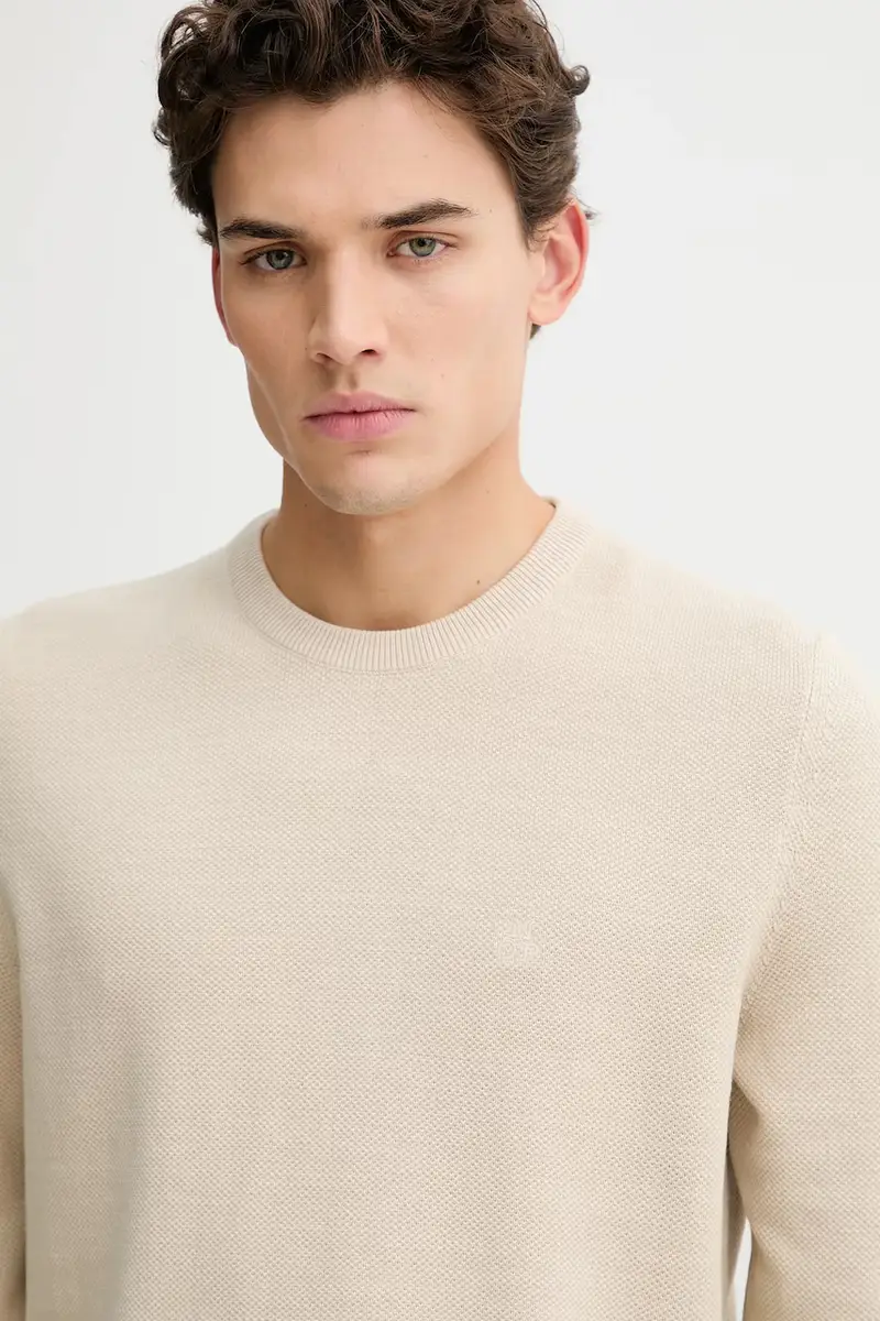 maglione in cotone Beige miniatura 4