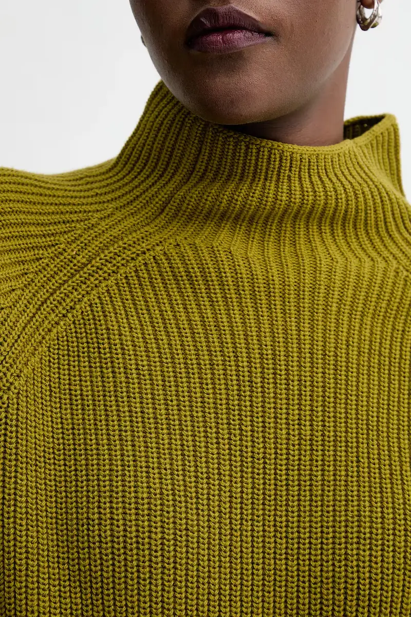 maglione in cotone colore verde M09605960009 miniatura 5
