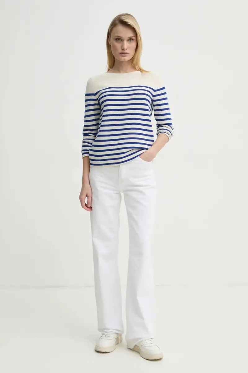 maglione in cotone donna colore beige 502600660123 miniatura 2