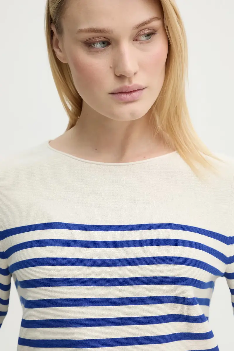 maglione in cotone donna colore beige 502600660123 miniatura 4