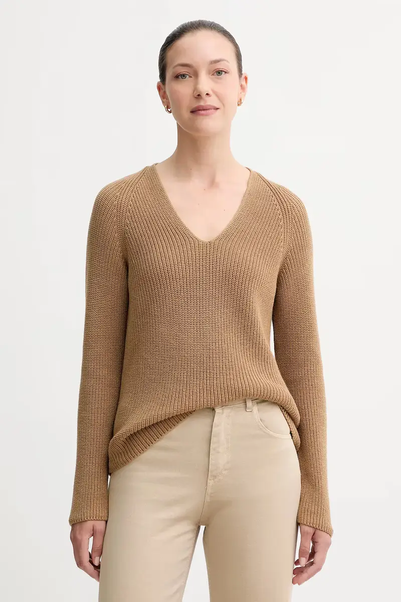 maglione in cotone donna colore beige 508605960097