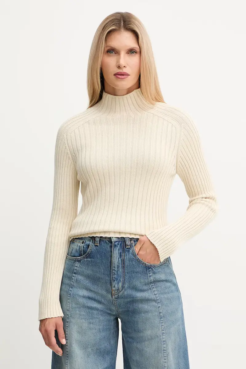 maglione in cotone donna colore beige 509605960173