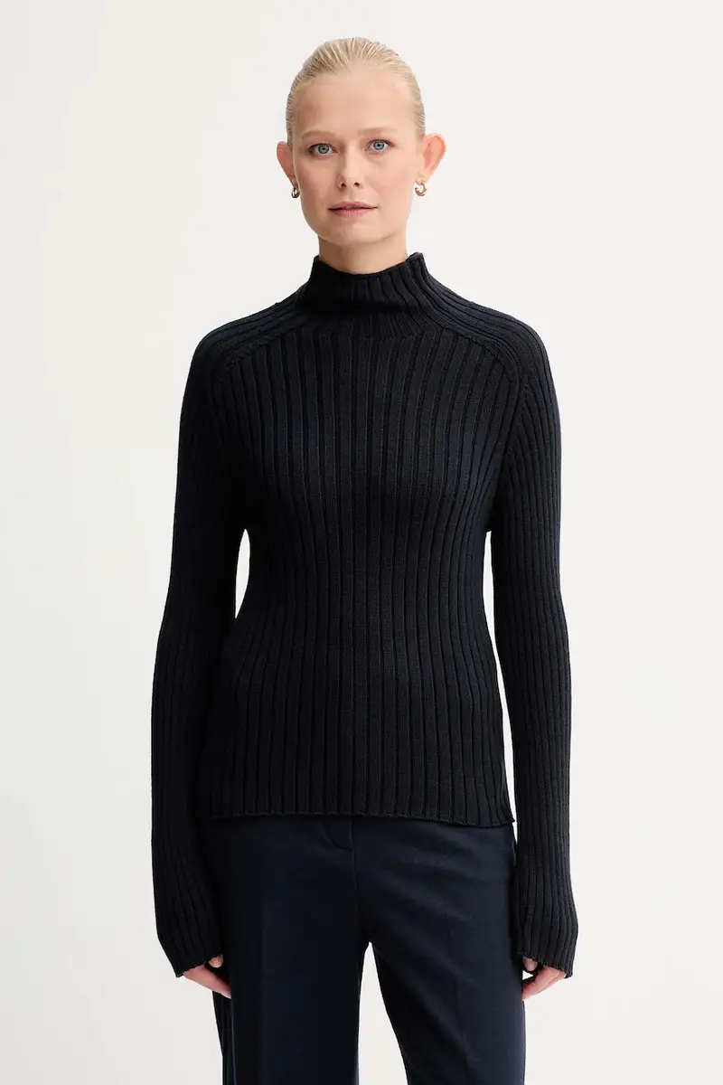 maglione in cotone donna colore blu navy 509605960173