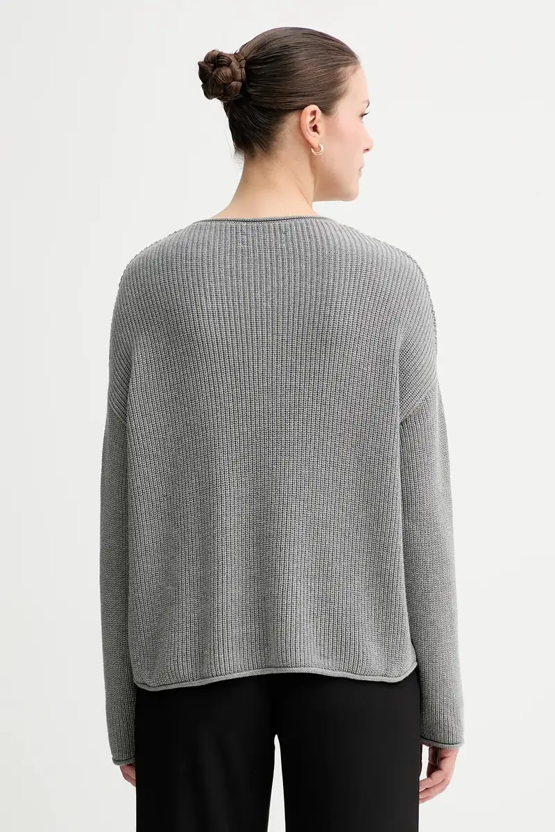 maglione in cotone donna colore grigio 508605960171 miniatura 3