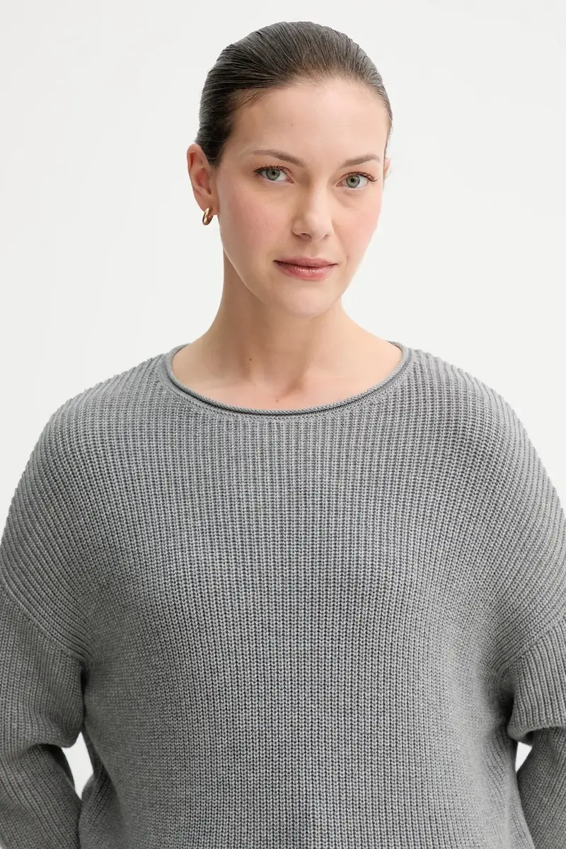 maglione in cotone donna colore grigio 508605960171 miniatura 4