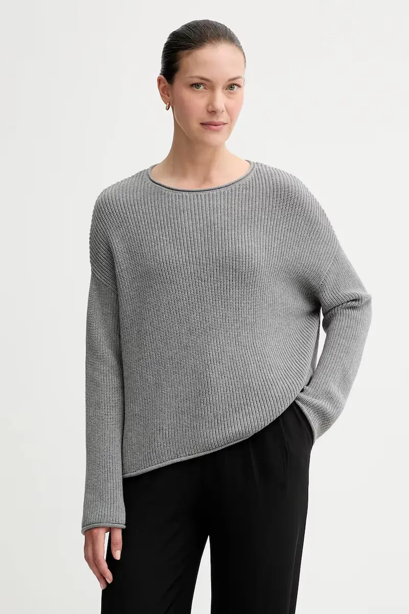 maglione in cotone donna colore grigio 508605960171