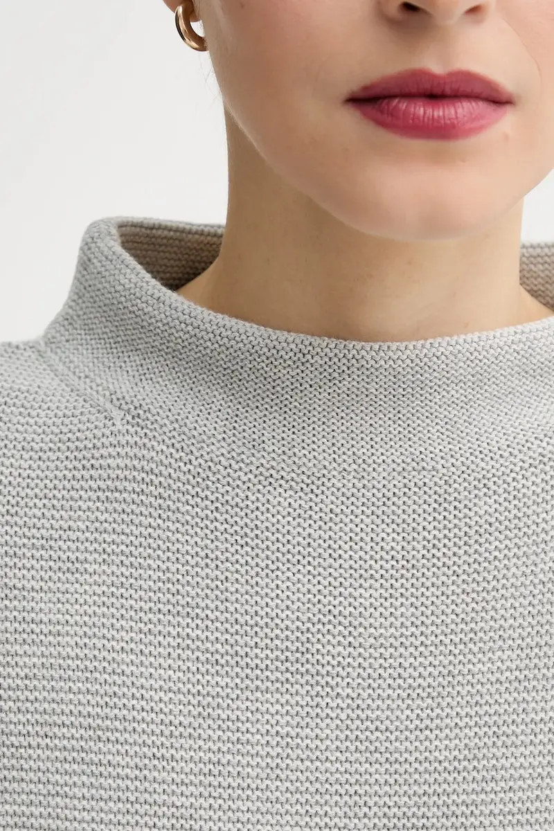 maglione in cotone donna colore grigio 511605960419 miniatura 5