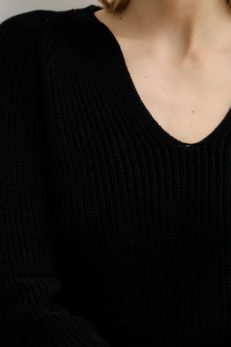 maglione in cotone donna colore nero 506605960097 miniatura 5