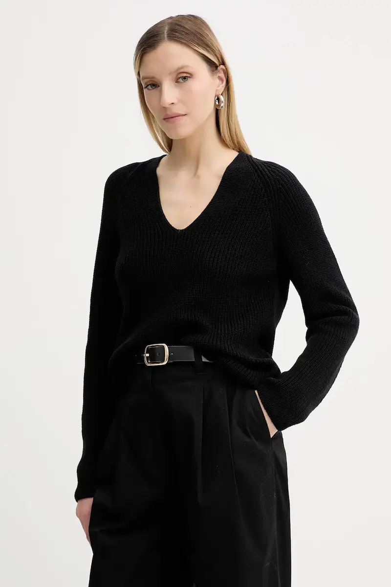 maglione in cotone donna colore nero 506605960097