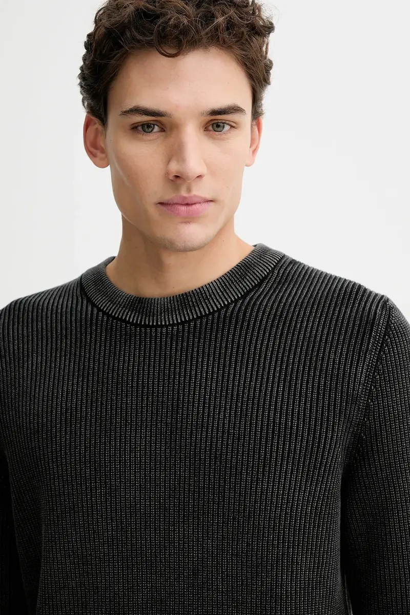 maglione in cotone Grigio miniatura 4