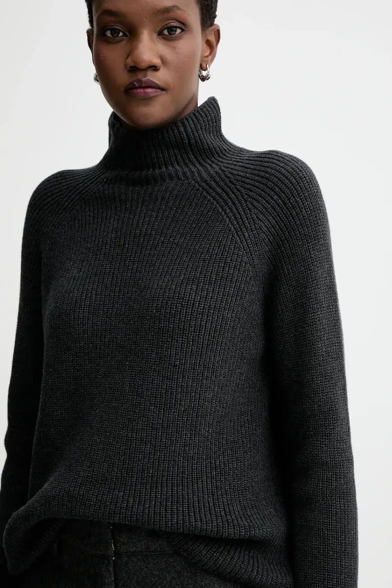 maglione in cotone Grigio miniatura 4