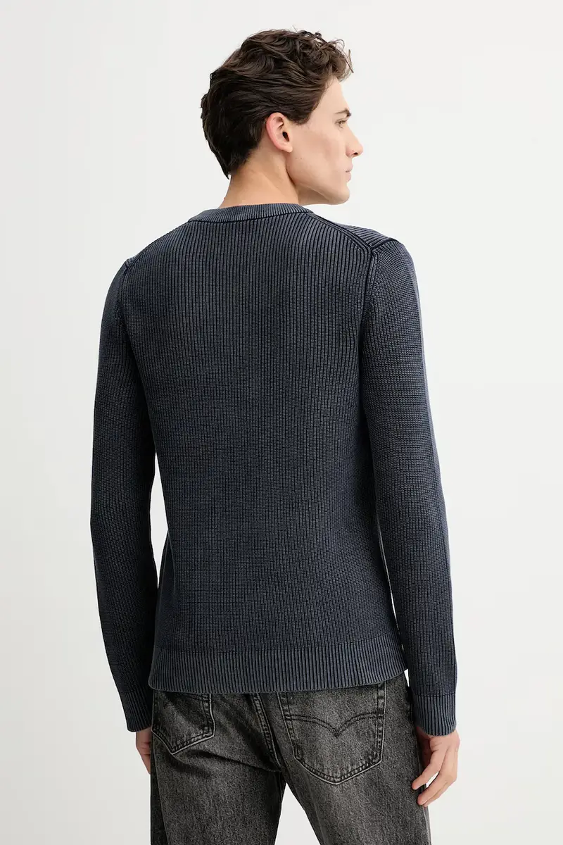 maglione in cotone uomo colore blu navy 5000007901 miniatura 3