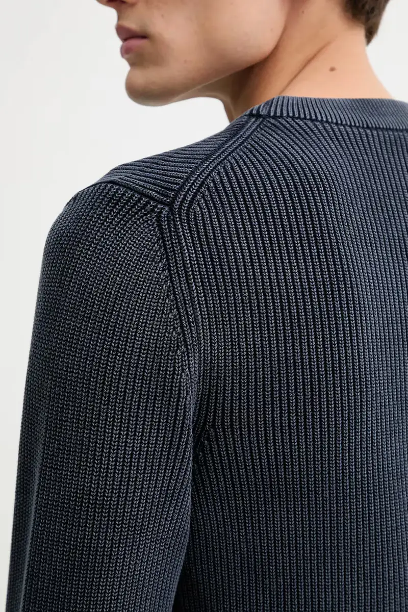 maglione in cotone uomo colore blu navy 5000007901 miniatura 5