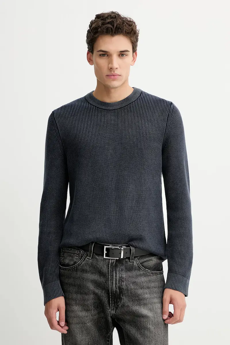 maglione in cotone uomo colore blu navy 5000007901