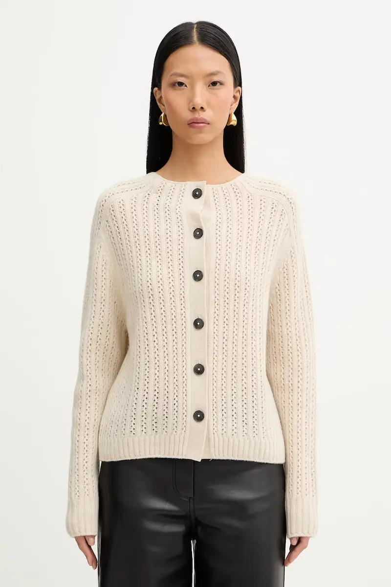 maglione in lana donna colore beige 508605460209