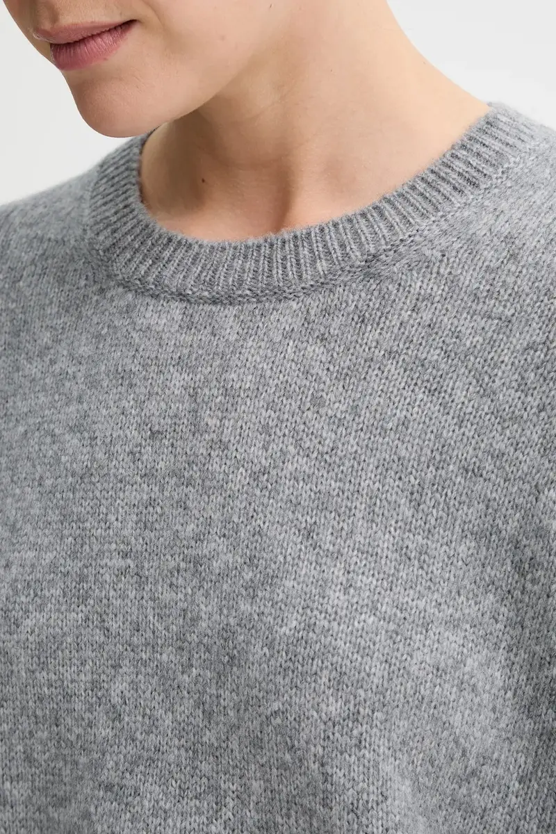 maglione in lana donna colore grigio 508612160463 miniatura 5