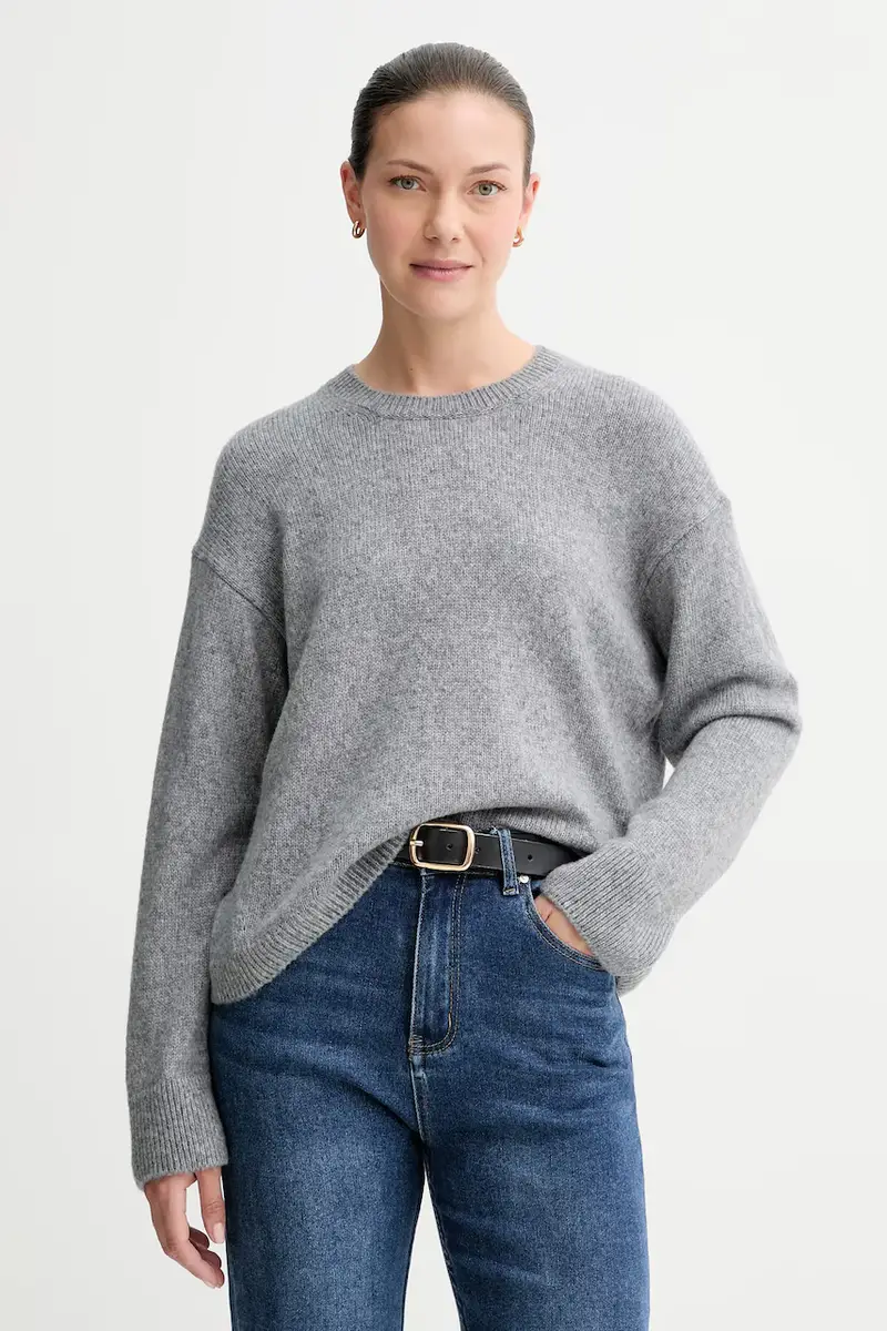 maglione in lana donna colore grigio 508612160463