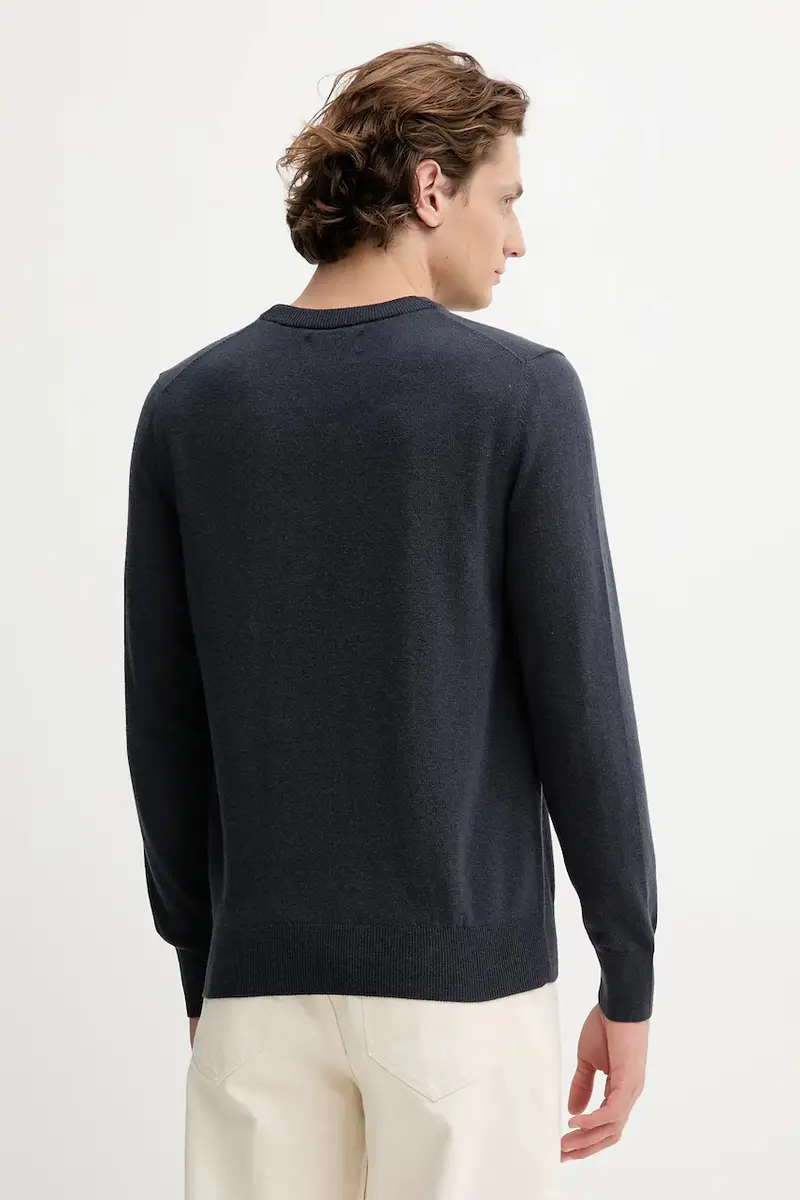 maglione in misto lana uomo colore blu navy M29514460504 miniatura 3