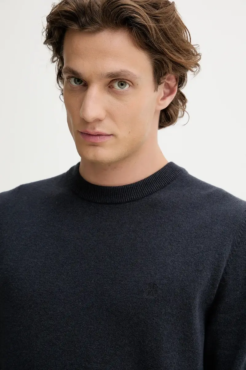 maglione in misto lana uomo colore blu navy M29514460504 miniatura 4