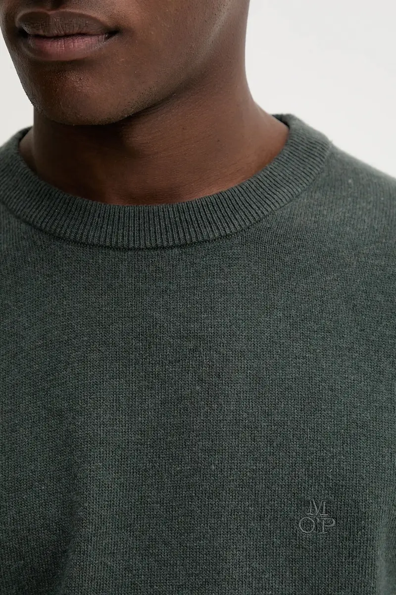 maglione in misto lana uomo colore blu navy M29514460504 Verde miniatura 5