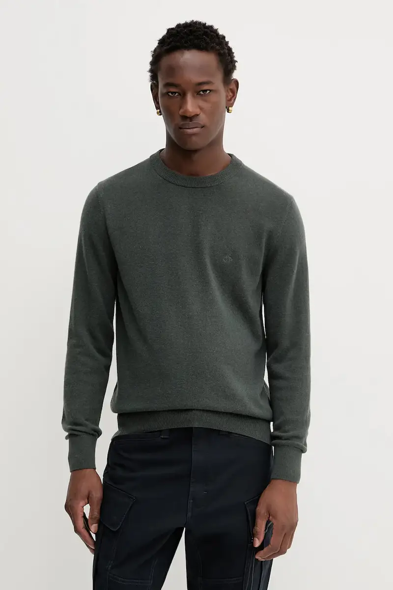 maglione in misto lana uomo colore blu navy M29514460504 Verde