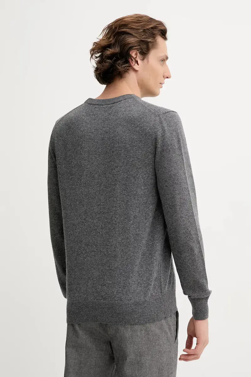 maglione in misto lana uomo colore grigio M29514460504 miniatura 3