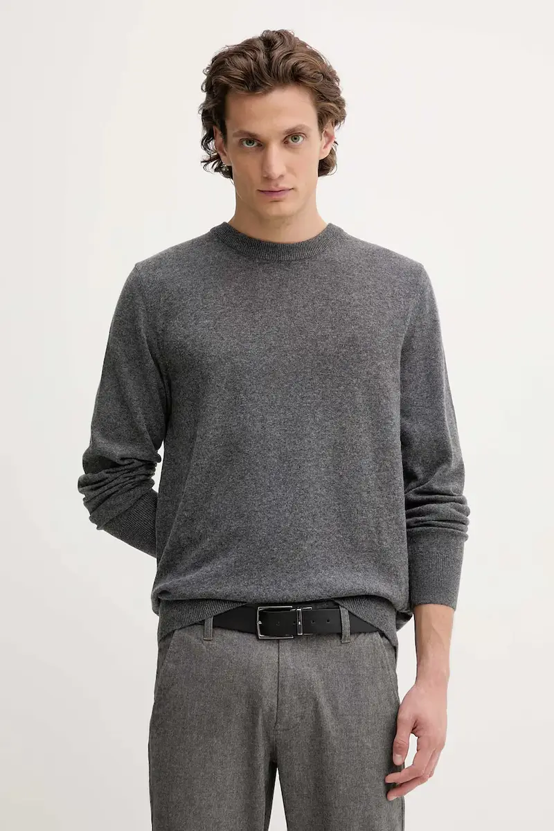 maglione in misto lana uomo colore grigio M29514460504