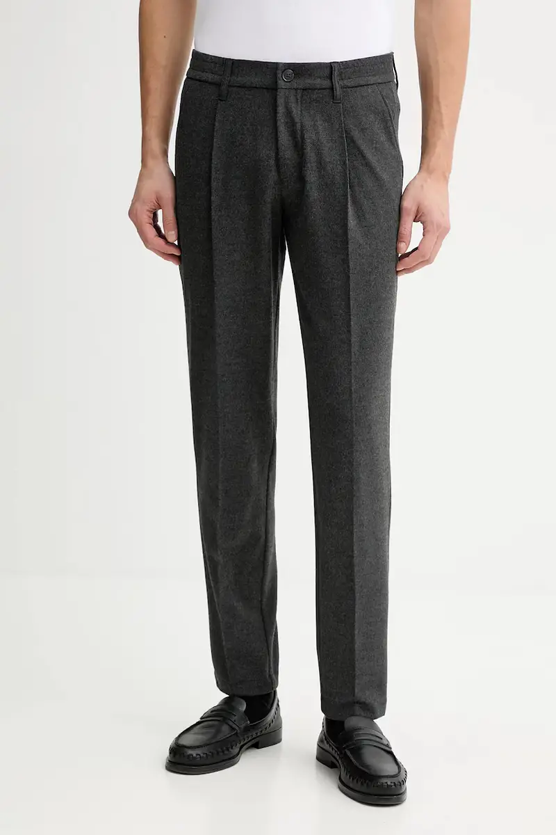 pantaloni con lana colore grigio 530022110134