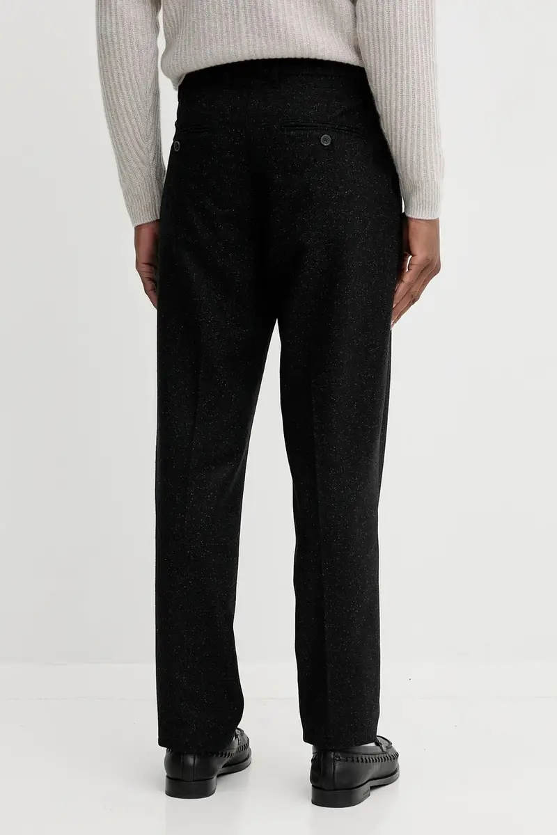 pantaloni con lana colore nero 529017010198 miniatura 3