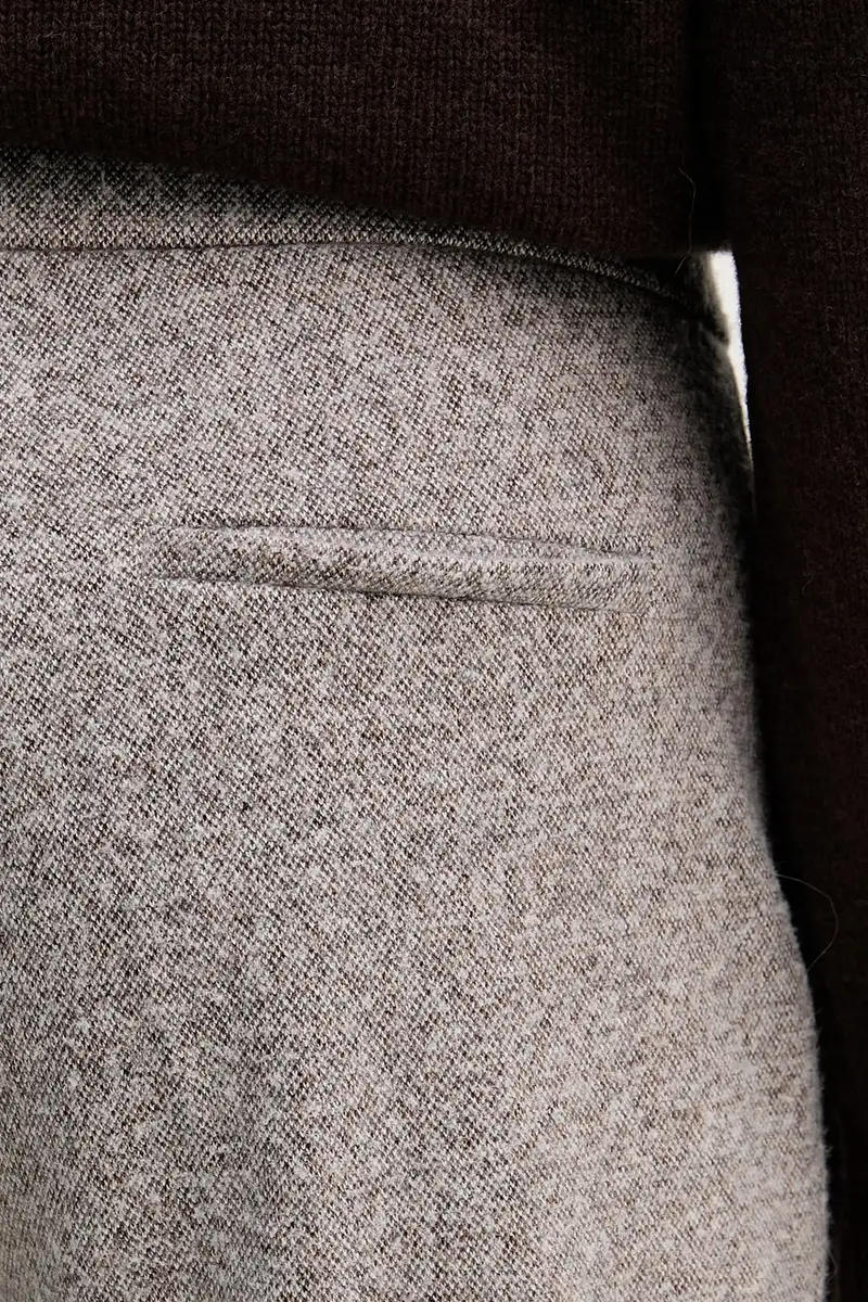 pantaloni donna colore beige 511304419051 miniatura 4