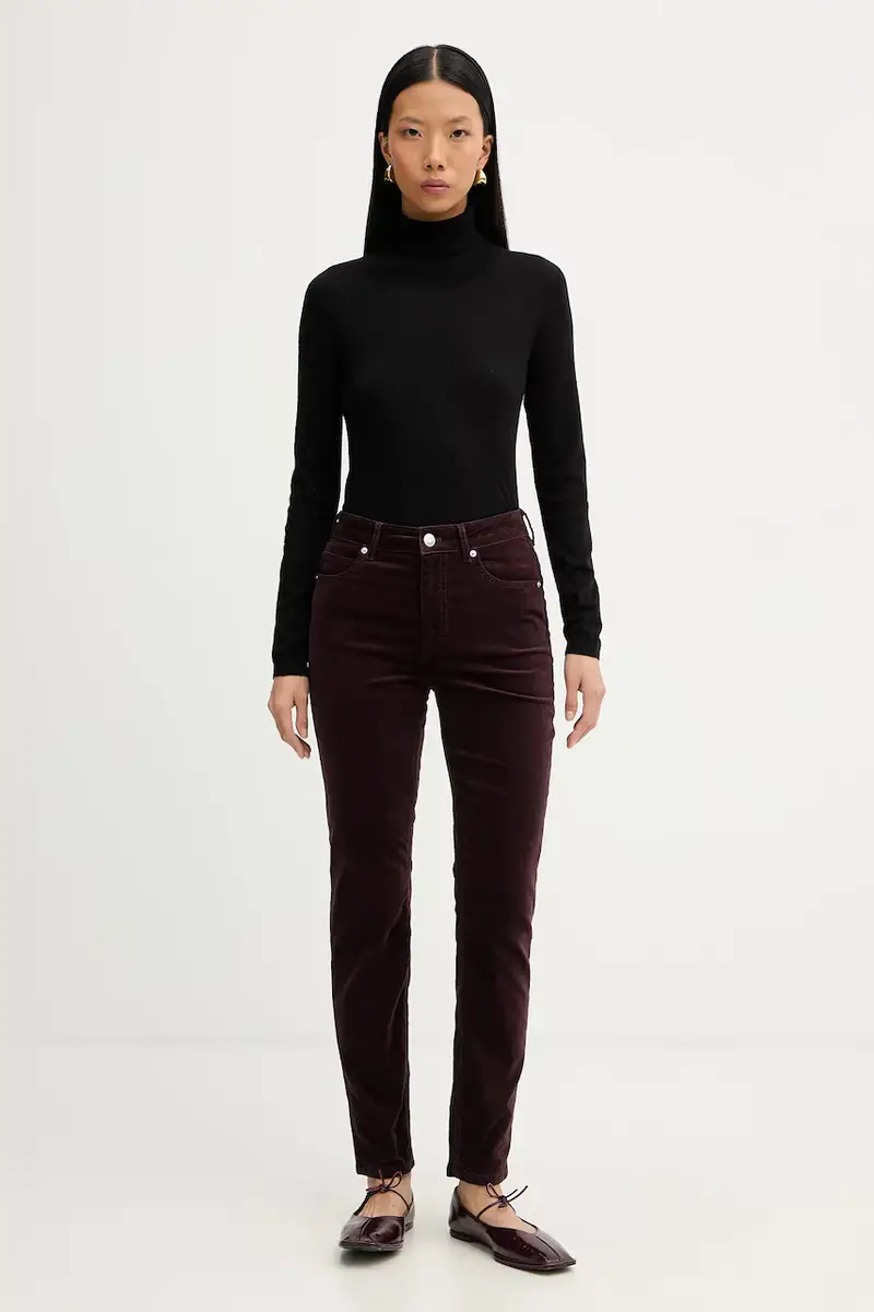 pantaloni donna colore granata 511096811111 miniatura 2