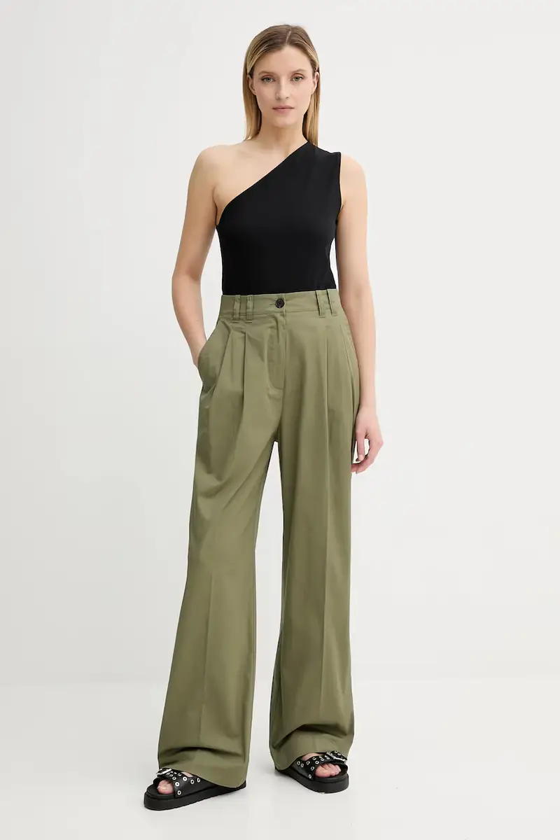 pantaloni donna colore verde 506034110105 miniatura 2