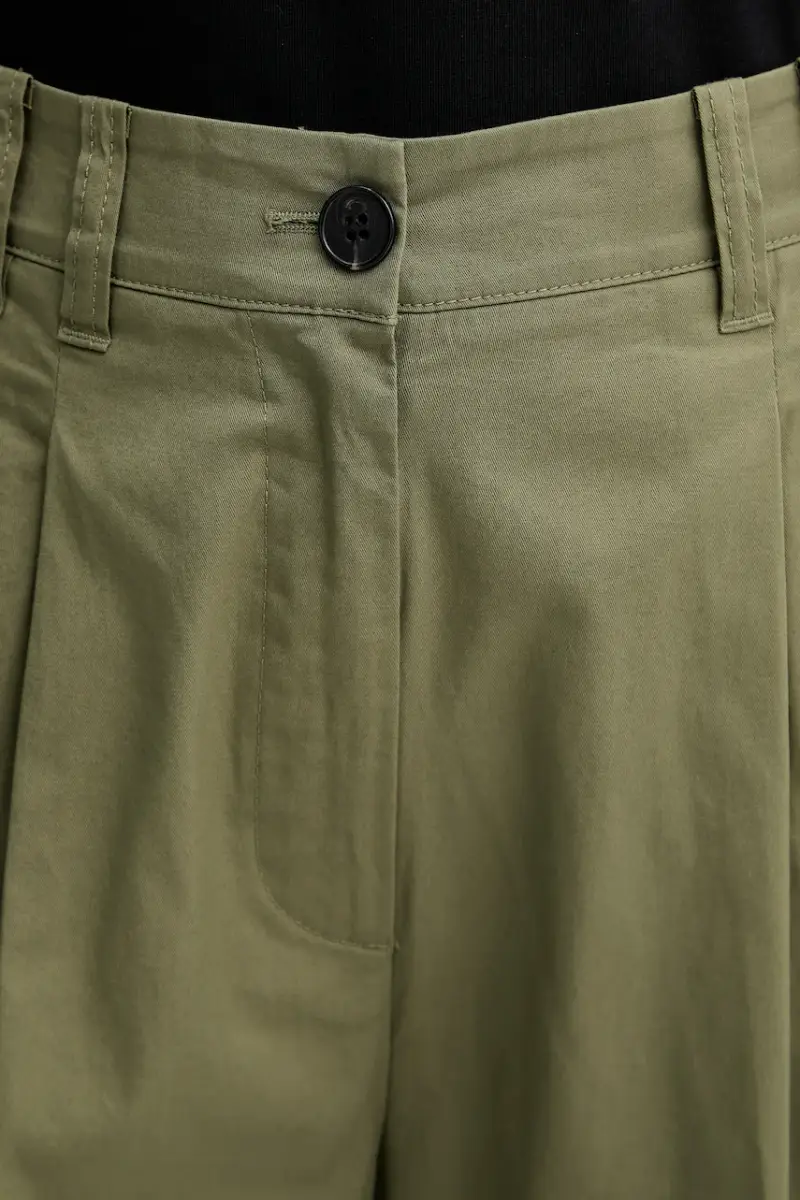 pantaloni donna colore verde 506034110105 miniatura 4