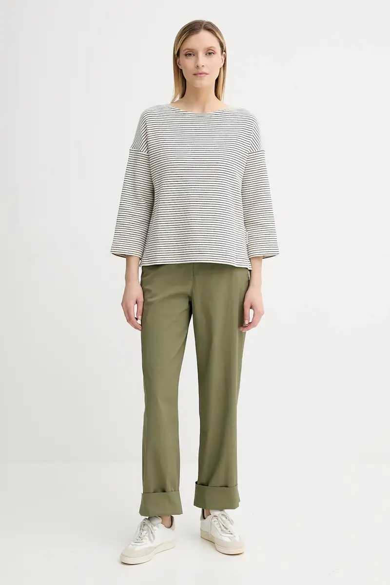 pantaloni donna colore verde 506034110243 miniatura 2