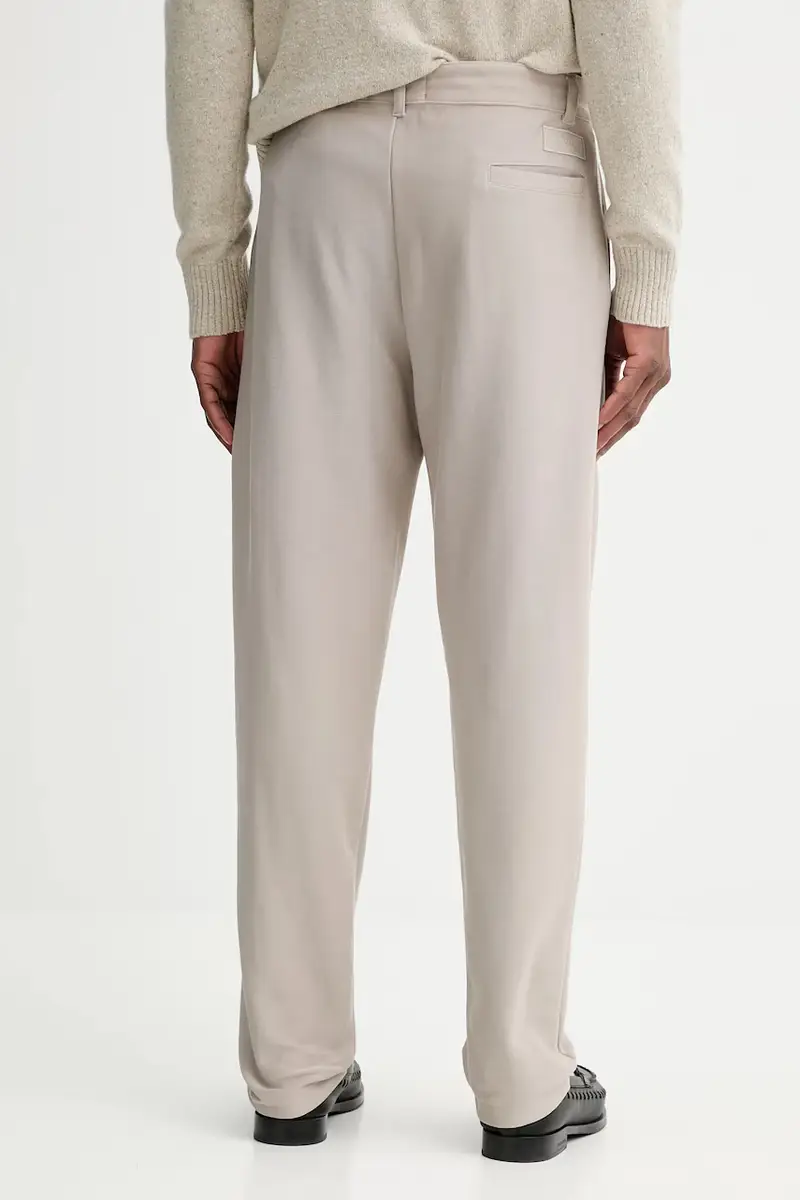 pantaloni in cotone uomo colore beige 526301519002 miniatura 3