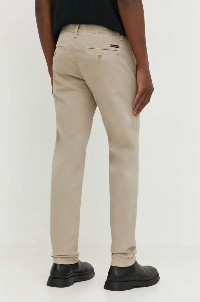 pantaloni uomo colore blu navy Beige miniatura 3