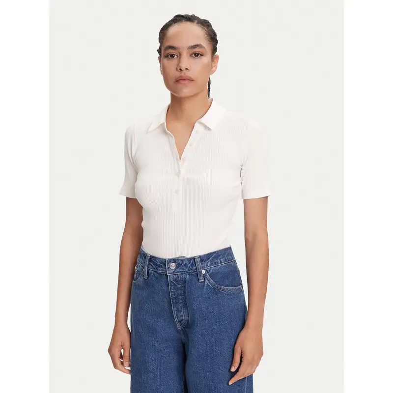 Polo 506 2156 53001 Écru Slim Fit Écru