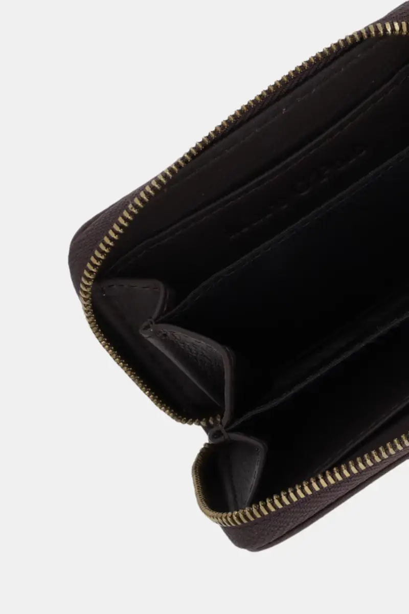 portafoglio in pelle Marrone miniatura 3