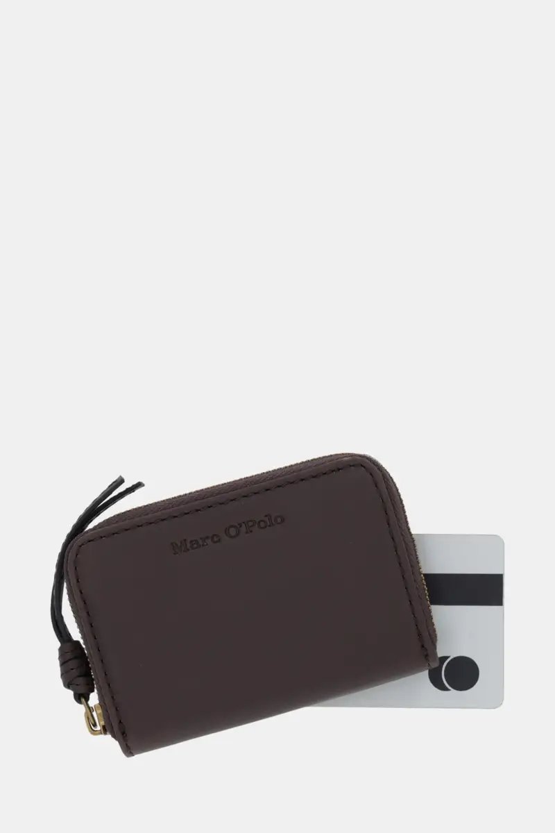 portafoglio in pelle Marrone miniatura 4