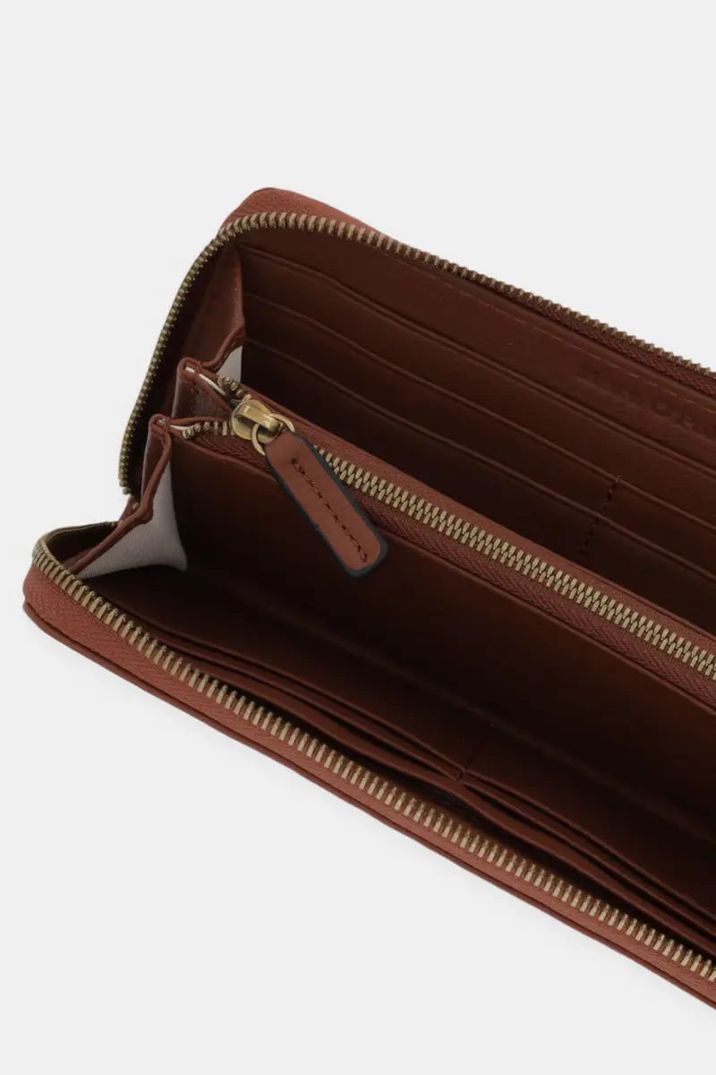 portafoglio in pelle Marrone miniatura 3