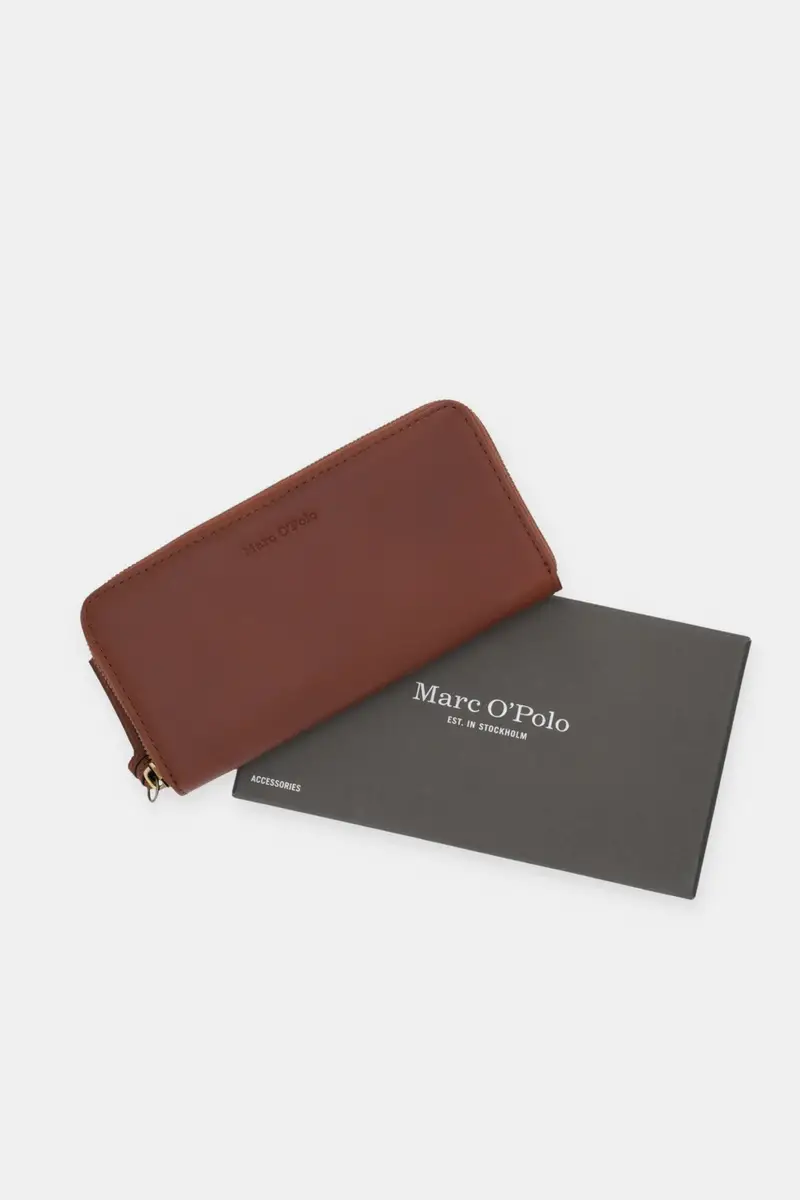 portafoglio in pelle Marrone miniatura 5