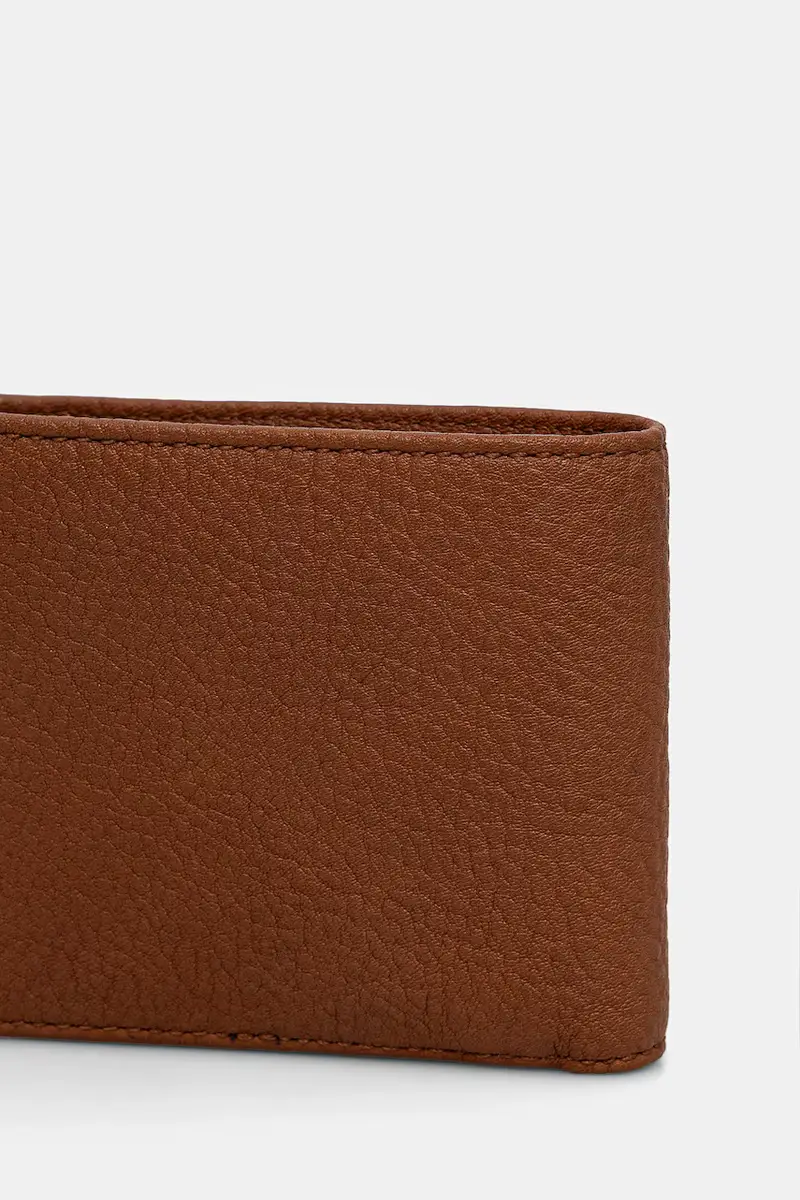 portafoglio in pelle Marrone miniatura 2