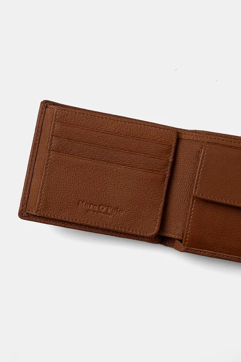 portafoglio in pelle Marrone miniatura 3
