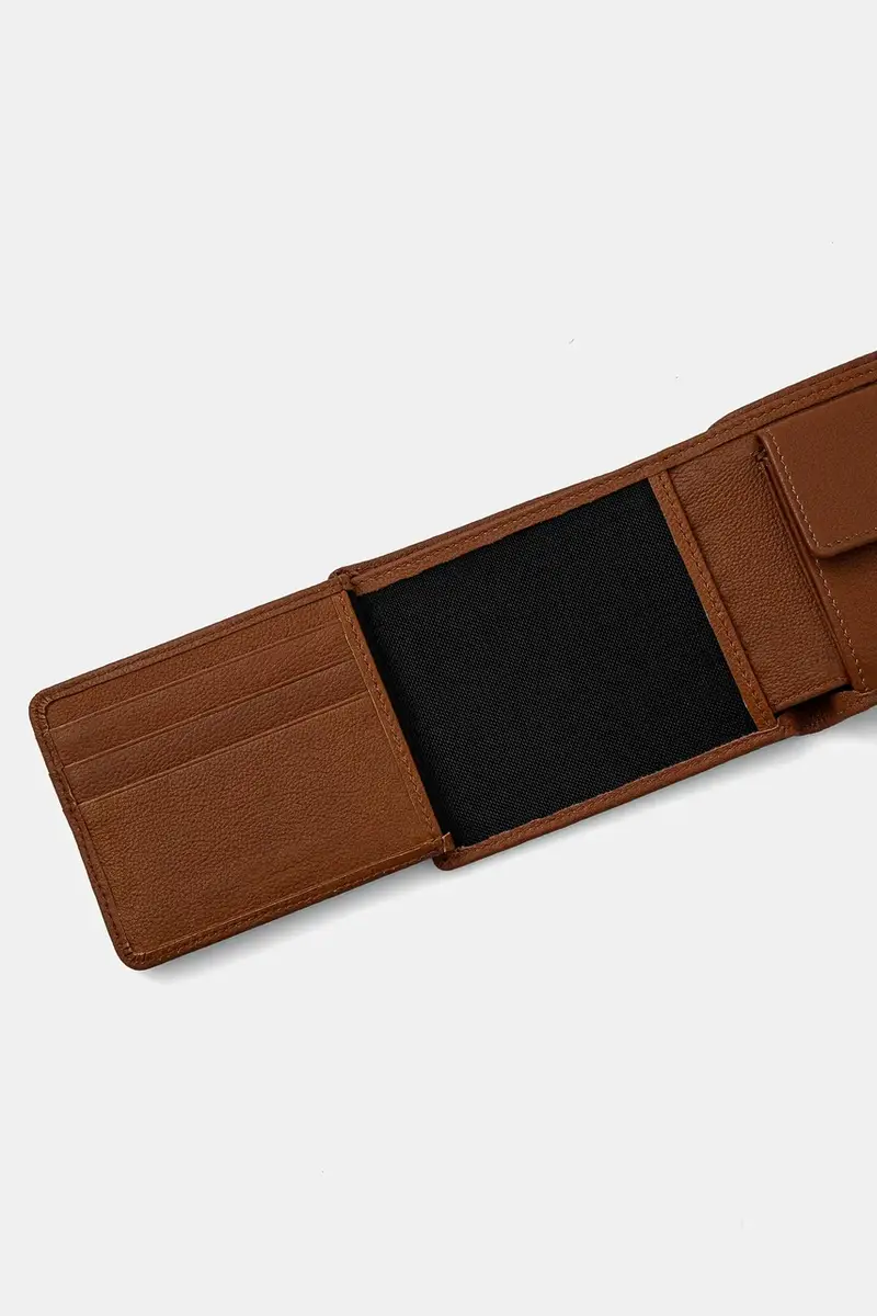 portafoglio in pelle Marrone miniatura 4